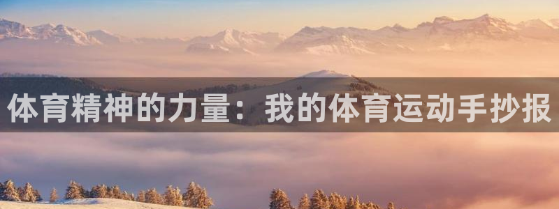 体育精神的力量：我的体育运动手抄报